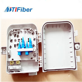8 12 16 Core Fiber Optic Distribution Box ODB SC LC Connectors White Color For FTTH