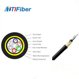 12 24 48 Core Aerial Fiber Optic Cable Single Sheath ADSS All Dielectric Self