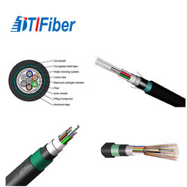 GYTA53 Fiber Optic Cord Doubel Sheath Armoured Flame Retardant Direct Buried Cable