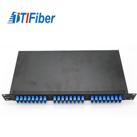 19 Inch Fiber Optic Termination Cabinet , Terminal Box Fiber Optic FC SC ST LC Adapters