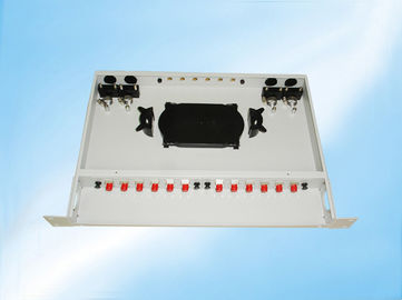 Cold rolled steel sheet Fixed type optical fiber termination box with 1U / 2U / 3U / 4U standard structure