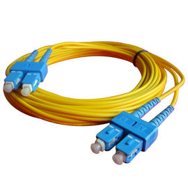Telecommunication SC Duplex fiber optical patch cord with UPC / APC Polishing