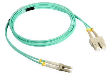 SC UPC Orange Aqua Fiber Optic Patch Cord Test , LAN Patch Cord