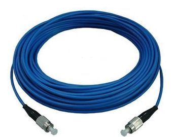 ST / UPC - ST Indoor Armoured Fiber Optic Patch Cord with Blue , LSZH jacket