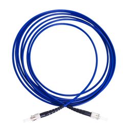 ST / UPC - ST Indoor Armoured Fiber Optic Patch Cord with Blue , LSZH jacket