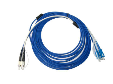 ST / UPC - ST Indoor Armoured Fiber Optic Patch Cord with Blue , LSZH jacket