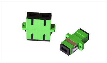 Green Singlemode SC APC fiber optic cable adapter for LAN , Low Insertion Loss