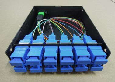 LC 24 port Simplex / Duplex MPO data patch panel with RoHS , SGS