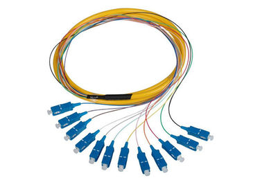 SC UPC APC Bundle optical Fiber Pigtail , Yellow / Orange Single Mode Pigtail