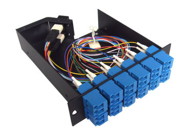 12 SC Connectors anti - shocking MPO Patch Panel for cable wiring system