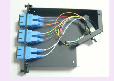12 SC Connectors anti - shocking MPO Patch Panel for cable wiring system