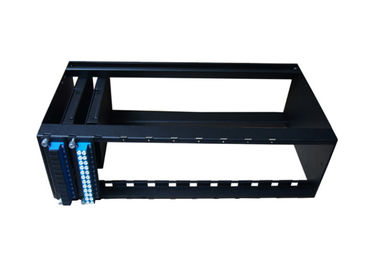 Rack Mounted MPO Patch Panel , 1U Fiber Optic Patch Panel with cold rolled steel