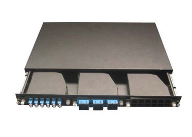 Rack Mounted FTTX 19' MPO Patch Panel with 12pcs MPO - LC Cassettes