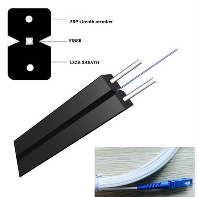 SMF Single Mode FTTH LSZH Fiber Optic Drop Cable
