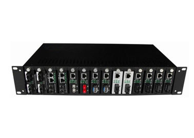 16slots 2 U Rack Mount Fiber Optic Media Converter with automatic switch