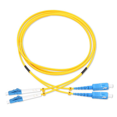 Yellow G652D G655 Sc Sc Patch Cord Fiber Optic Jumper For Communication