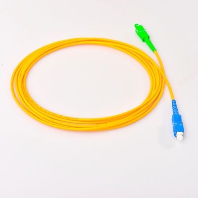 LC/APC 0.9mm Optical Fiber Pigatil Jumper Singlemode Network PVC Fiber Optic Pigtail
