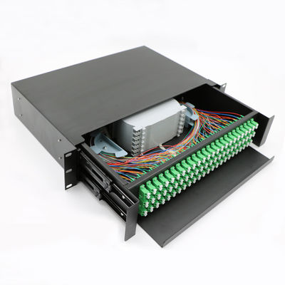 19 Inch 1u 2u Rack Mount Mpo Cassette Patch Panel Plc Splitter Fiber Panel