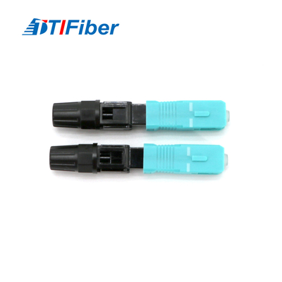 SC UPC 0.3db Fast Fiber Optic Connector OM3 Fiber Field Assembly