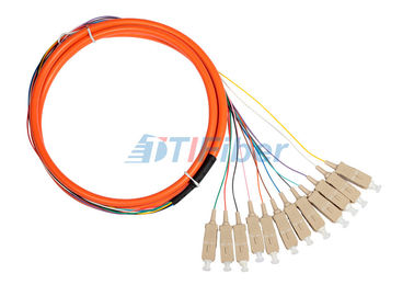 Simplex Duplex 12 cores Fiber Optical  Pigtail OM2 50um For FTTH Network