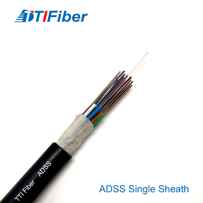 ADSS G652D Aerial 24 Core Single Sheath Fiber Optic Cable