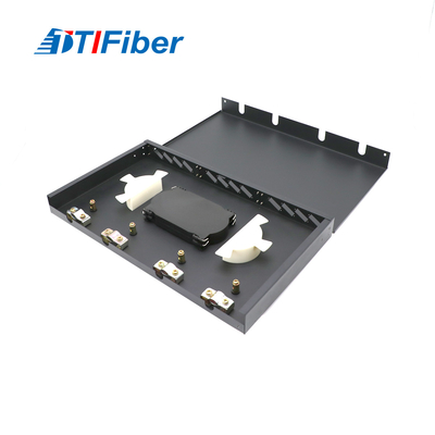 FTTH 12 - 24 Core Fixed Type Rack Mount Fiber Optic Patch Panel