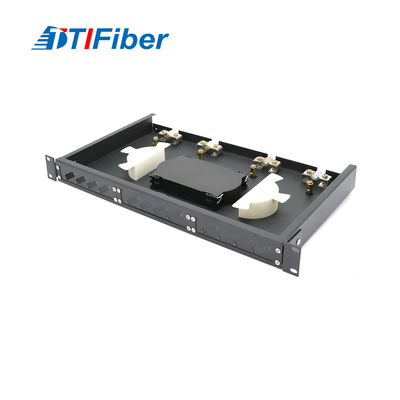 FTTH 12 - 24 Core Fixed Type Rack Mount Fiber Optic Patch Panel