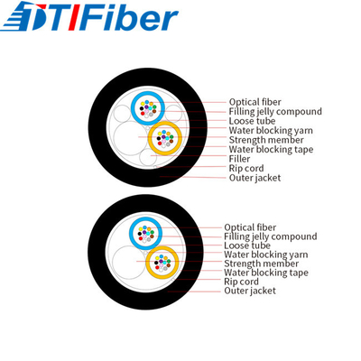 4 6 8 12 16 24 Core GYFY G652D Duct Fiber Optic Cable With PE Sheath