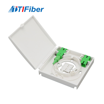 SC / APC UPC 2 Ports 86 Type Fiber Optic Mini Termination Box FTTH Wall Mounted