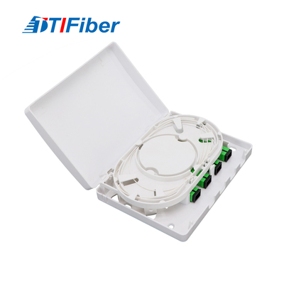 SC 4 Port FTTH Mini Fiber Optic Terminal Box Indoor Wall Mount