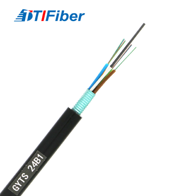 24 Cores Stranded Loose Tube Fiber Optic Cable GYTS G652D Single Mode