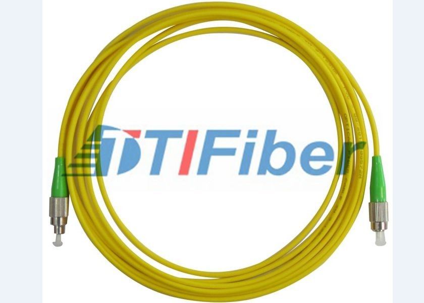 FC/APC-FC/APC Fiber Optic Patch Cord Simplex 3.0mm PVC Yellow Jacket