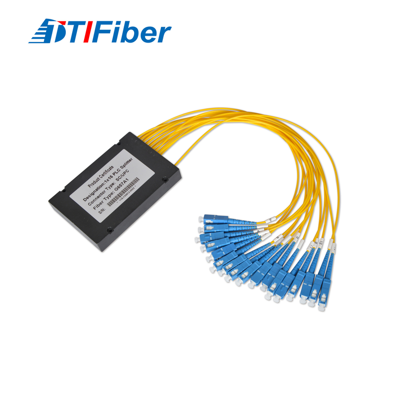 FTTX System Fiber Optic Splitter 1x16 With Pigtail Sc / Apc