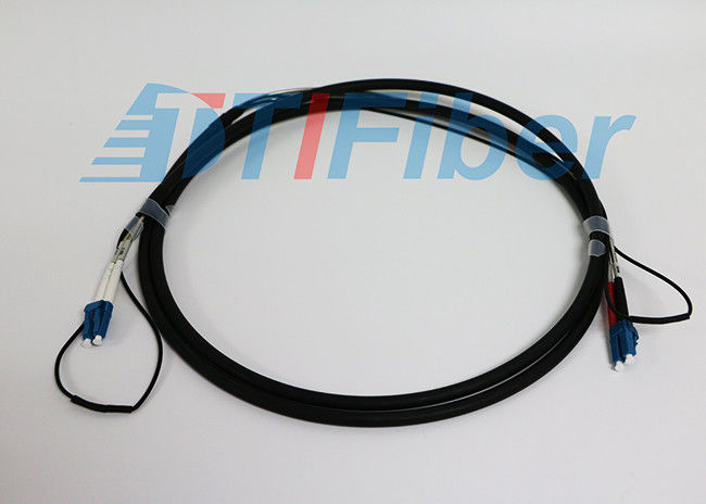 Singlemode Duplex Fiber Optic Patch Cords with Armour Cable , LC / UPC to LC / UPC