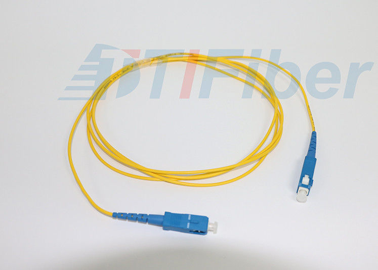 SC / UPC Simplex fiber patch cord single mode for FTTH Network , Customized Length