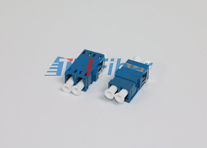 ABS Blue Color LC / APC Single Fiber Optic Adapter , High Return Loss
