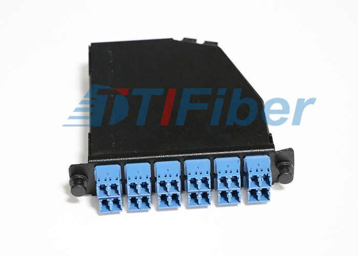LC Connectors Duplex 12 Port Fiber Optic Patch Panel For Mpo Casstte