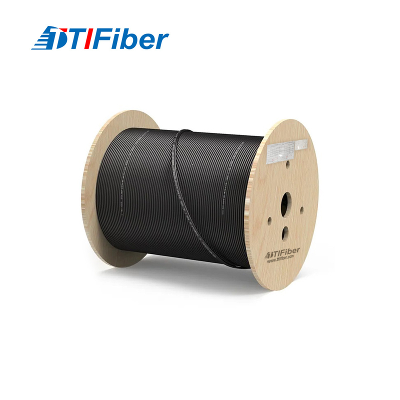 Fiber optic cable 12core 24core 48core SM G652D Outer Diameter 7.0mm steel wire PE black sheath fiber cable
