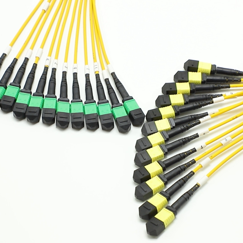 144F MTP MPO Fanout Cable SMG657A1 MPO APC to MPO APC Breakout Fiber Optic Patch Cord
