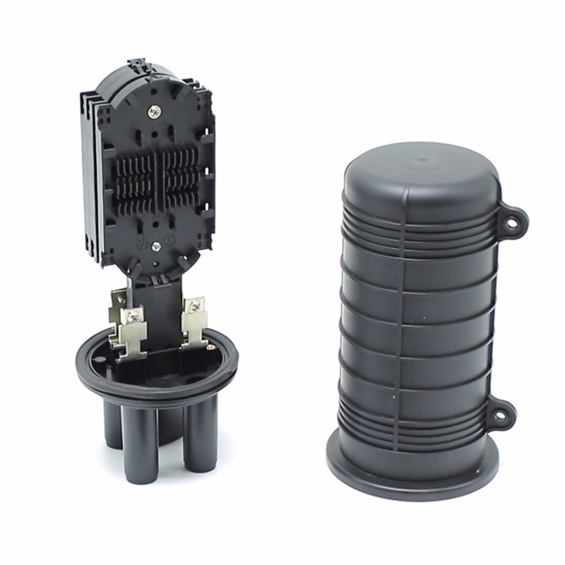 Fiber Optic Box 2 Input 2 Output 12 Core 24 Core 36 Core Black Fiber Splice Closure