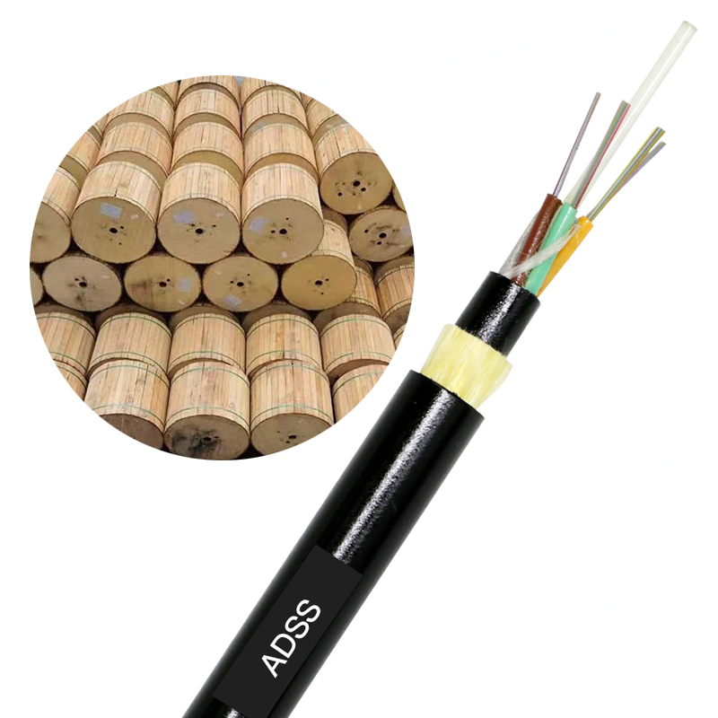 Factory OEM Outdoor Fiber Optic Cable Mini 2 4 6 24 12 24 48 96 144 Core ADSS Aerial Self Supporting Fiber Optical Cable Price