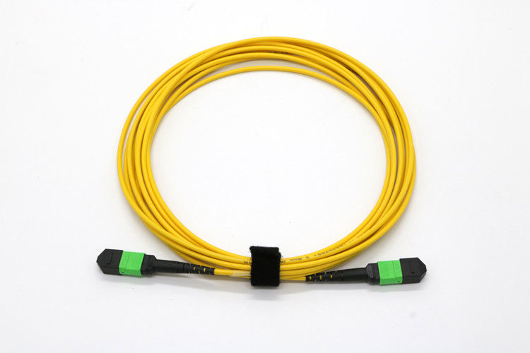 MPO Male To MPO Female Fiber Optic Patch Cables Single Mode OM3 12/ 24 Core