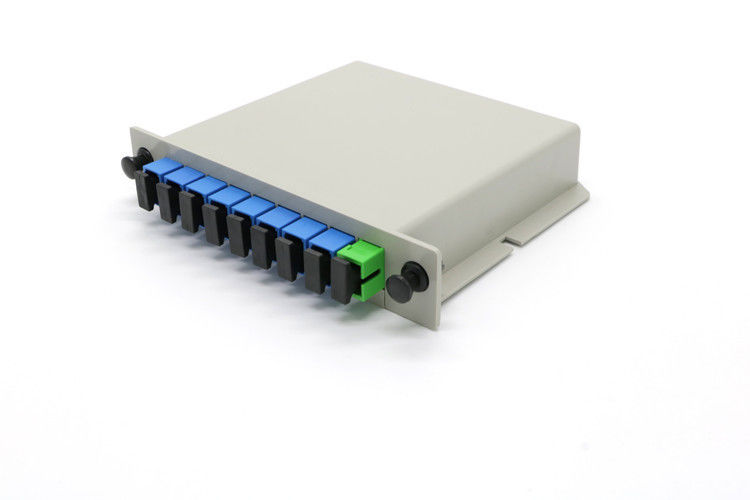 FTTH 1x8 PLC Fiber Optic Splitter Box SC/UPC Connector Insert Type For CATV Networks