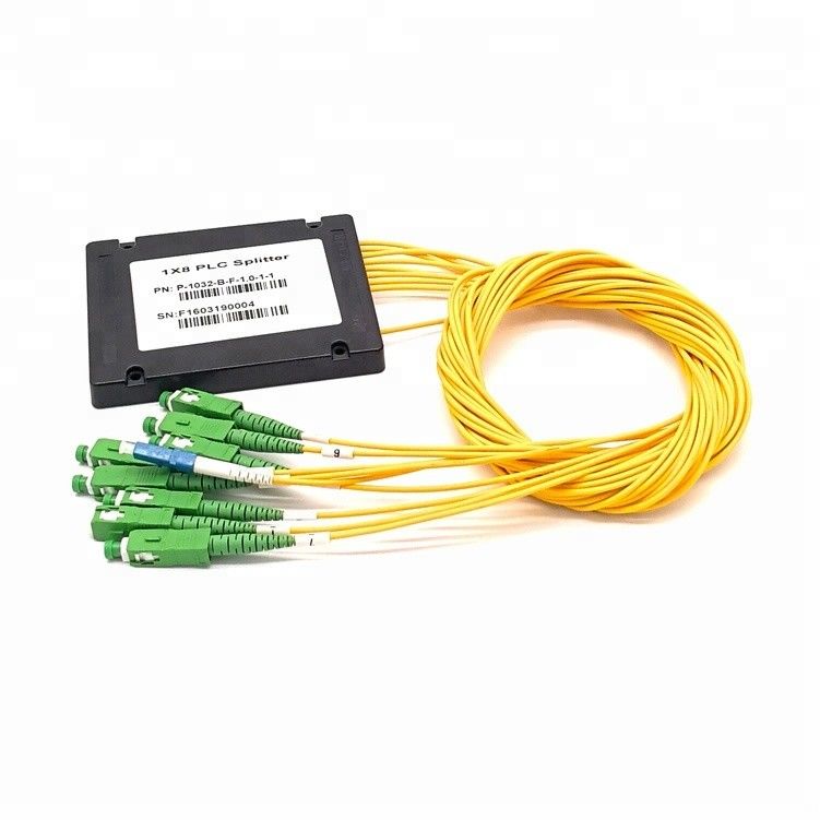 1x8 PLC Optical Cord Splitter , Optical Wire Splitter For Rack Mounted Fiber Terminal Box