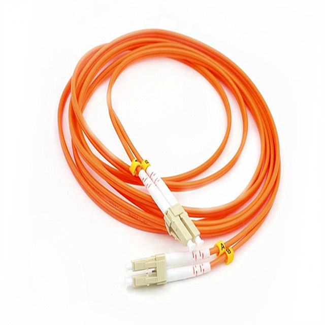 Highly Security Fiber Optic Patch Cord LC/UPC 50/125 Duplex Multimode 0.35dB Insertion Loss