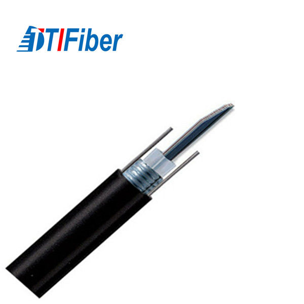 8 Fiber Count Fiber Optic Wire Cable Black Outdoor Aerial GYXTW Singlemode