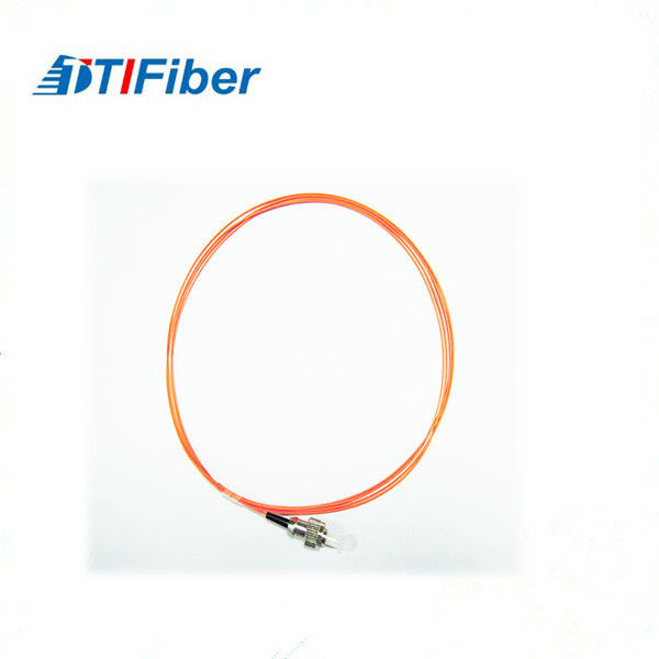 OM1 62.5 / 125 LC Optical Fiber Pigtail , 0.9mm OFNP Fiber Optic Cable Orange Jacketed