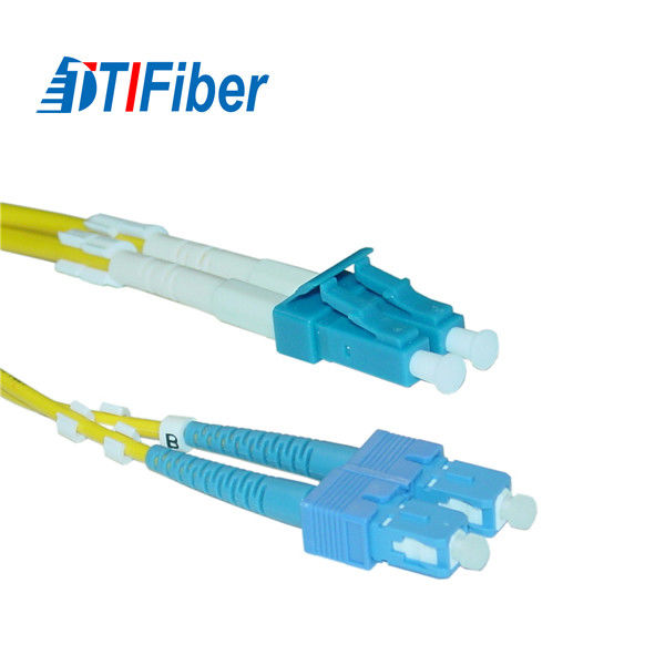 LC To SC Fiber Patch Cable Single Mode Duplex 3m 9.84ft 9/125um OS1 ROHS Approval