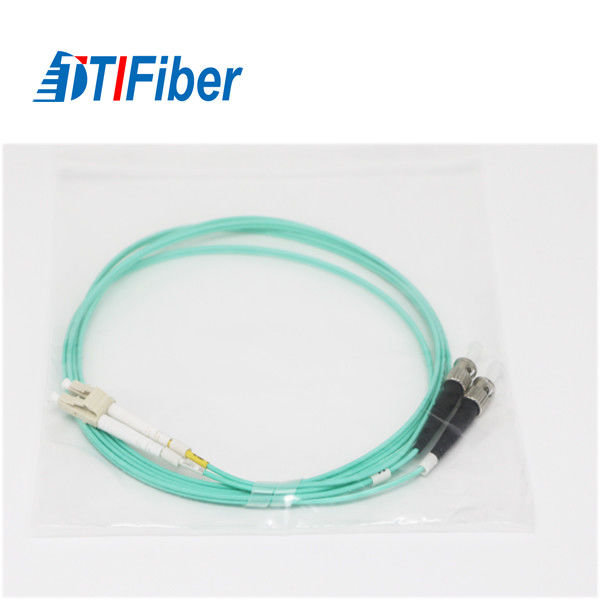 Aqua Fiber Optic Patch Cord FC To LC Duplex 1-144 Multi Fibers RoHS Compliant