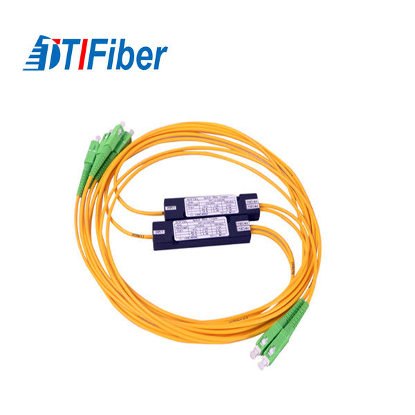FTTH PLC Fiber Optic Splitter ABS Box Type Low PDL Wide Operating Wavelength